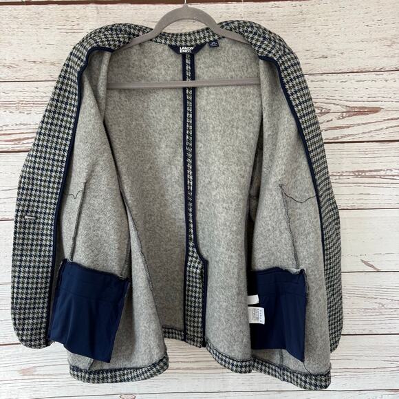 Lands' End Women's Houndstooth Fleece Blazer Jacket Size 2X - Picture 4 of 16